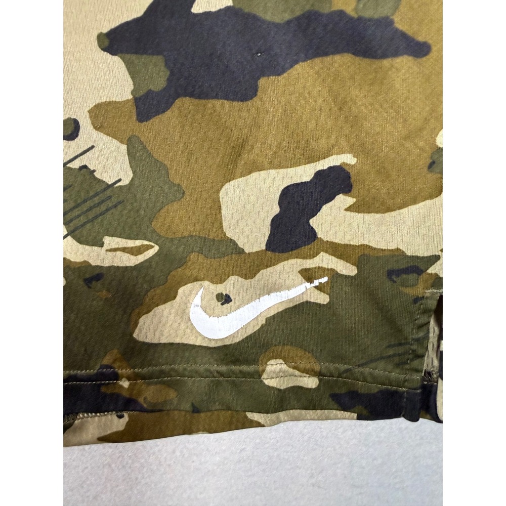 Nike Dri-FIT Mens Camo Athletic Shorts Green Camouflage Gym Training Small - Picture 3 of 9